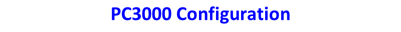 PC3000 Configuration s