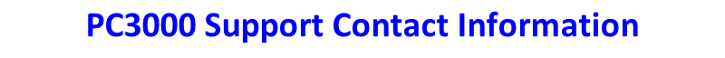 PC3000 Support Contact Information s
